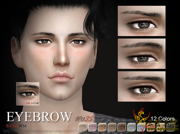 S-Club LL thesims4 Eyebrows 35M.png