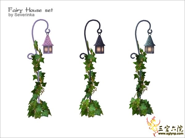 Severinka [FairyHouse] Outdoor light with ivy.jpg