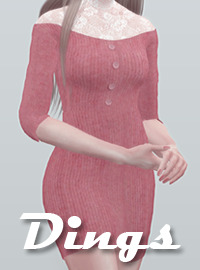 [Dings] Knitted Cardigan Mini Skirt.png
