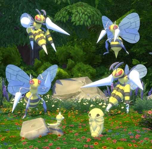 [MOON]Sims4-Pokemon-Weedle_Kakuna_Beedrill.jpg