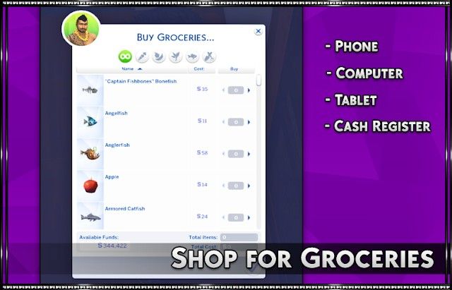 SrslySims_Shop for Groceries