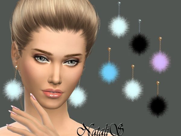 NataliS_Drop fur ball earrings.jpg