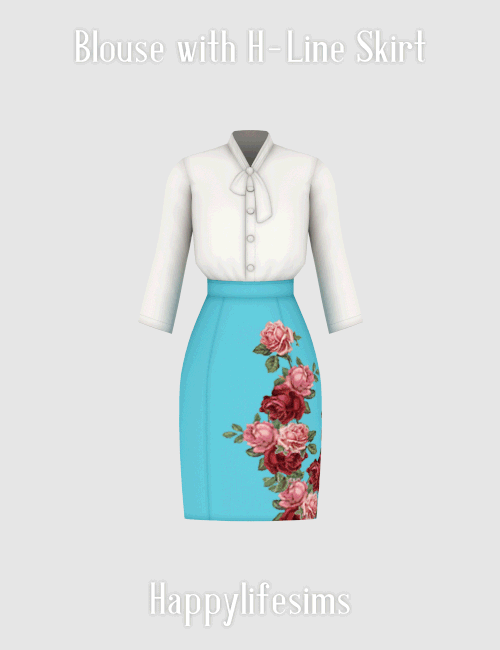 lonelyboy_ts4_Blouse with H-Line Skirt.gif