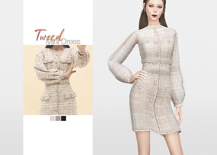 [WAEKEY] Tweed Mini Dress.png