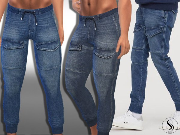 Male Sims Denim Front Pocket Jogger Pants.jpg