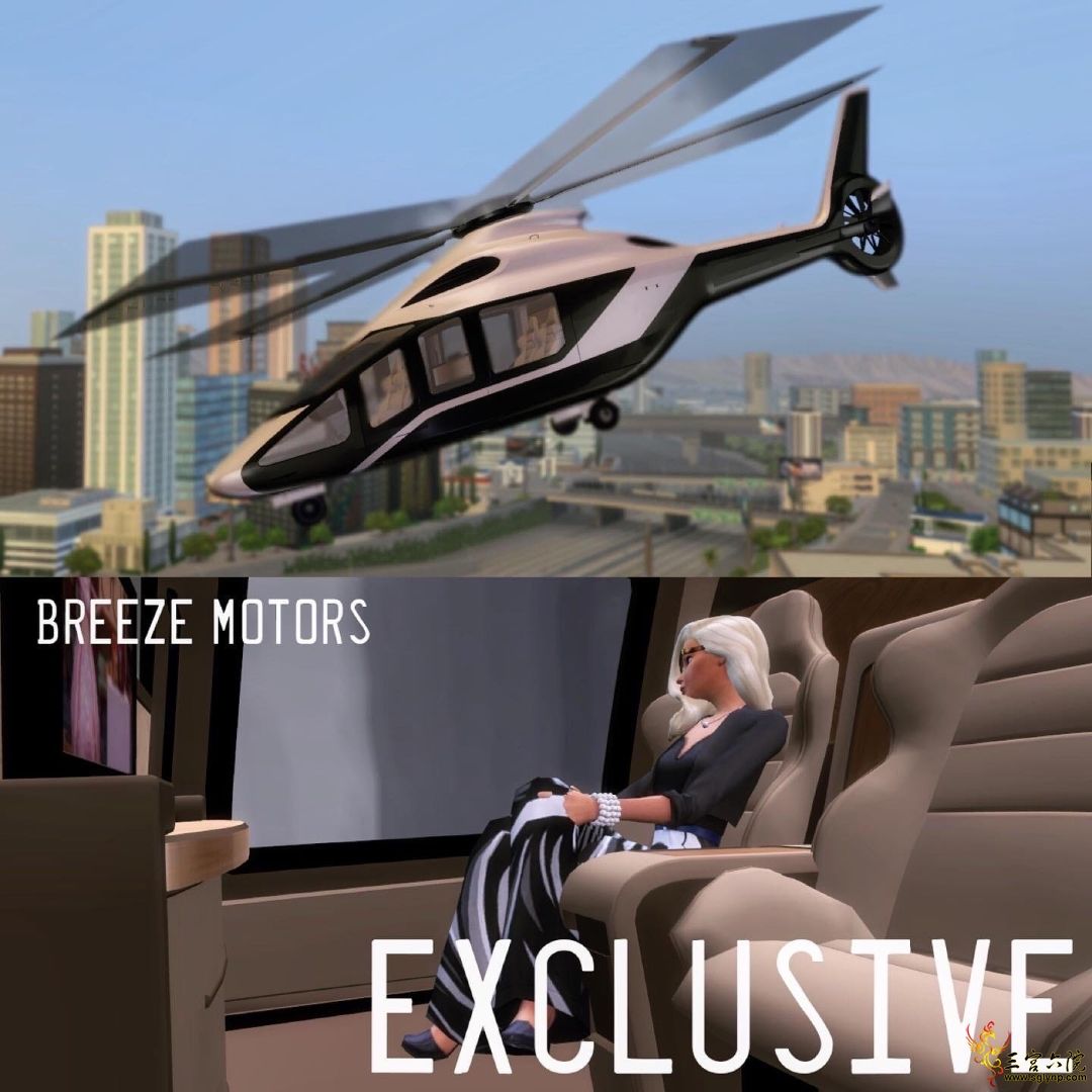 Luxury Helicopter with HQ Interior