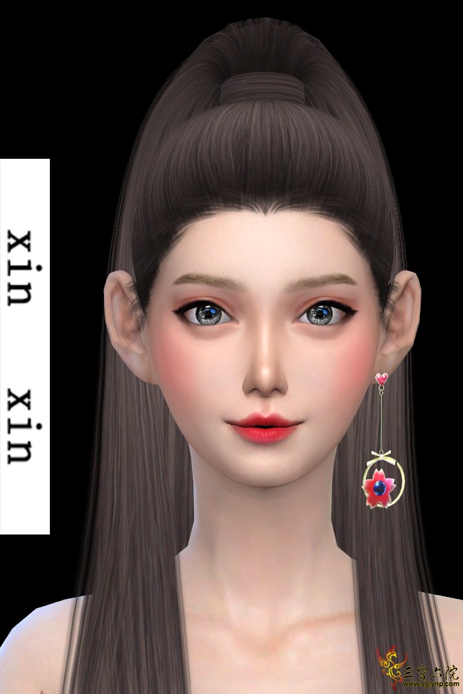 [xinxin]long Left cherry blossoms Earrings.png