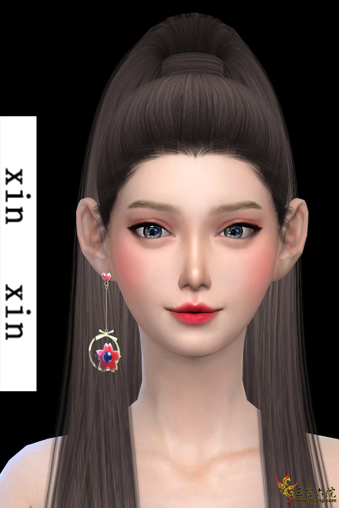 [xinxin]long right cherry blossoms Earrings.png