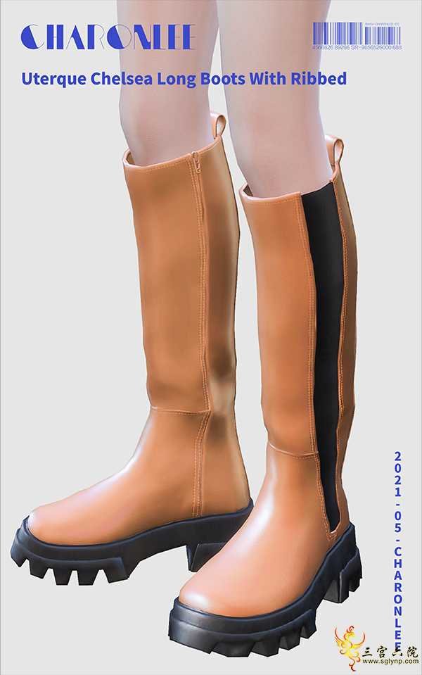 [CHARONLEE]2021-041-Uterque Chelsea Long Boots With Ribbed02-B.png