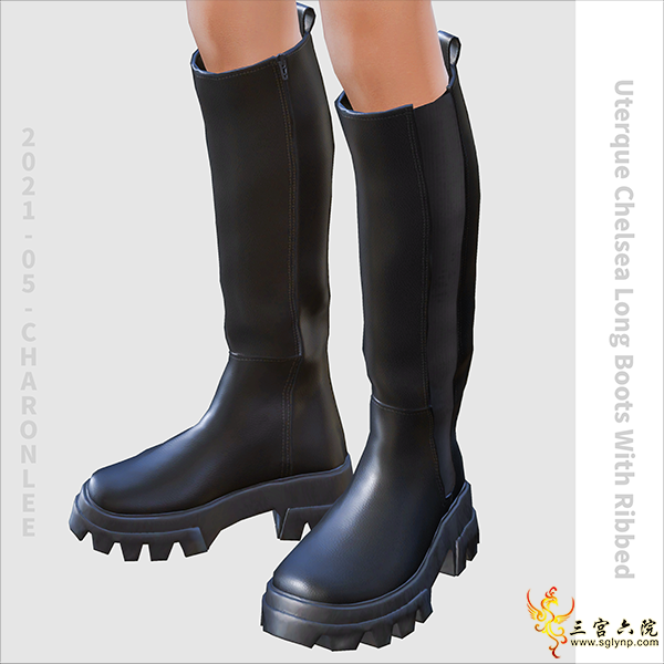 [CHARONLEE]2021-041-Uterque Chelsea Long Boots With Ribbed01.png