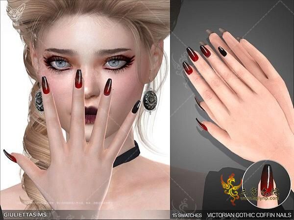 Victorian Gothic Nails by feyona from TSR.jpg