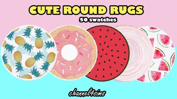 channel4sims - cute round rugs.png