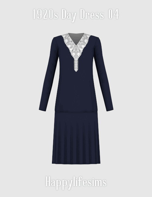 [Lonelyboy] TS4 1920s Day Dress 04.gif