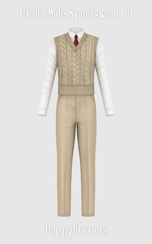 [Lonelyboy] TS4 1930s Male Sportswear Set.gif