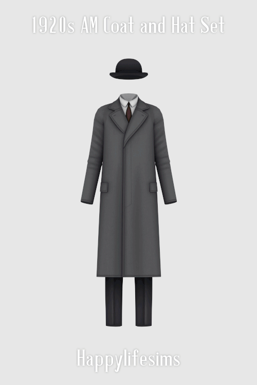 [Lonelyboy] TS4 1920s AM Coat and Hat Set.gif