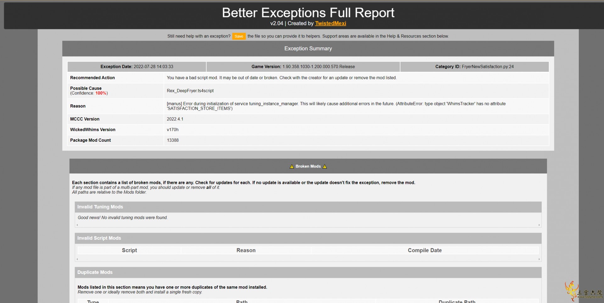 better exceptions full report.PNG