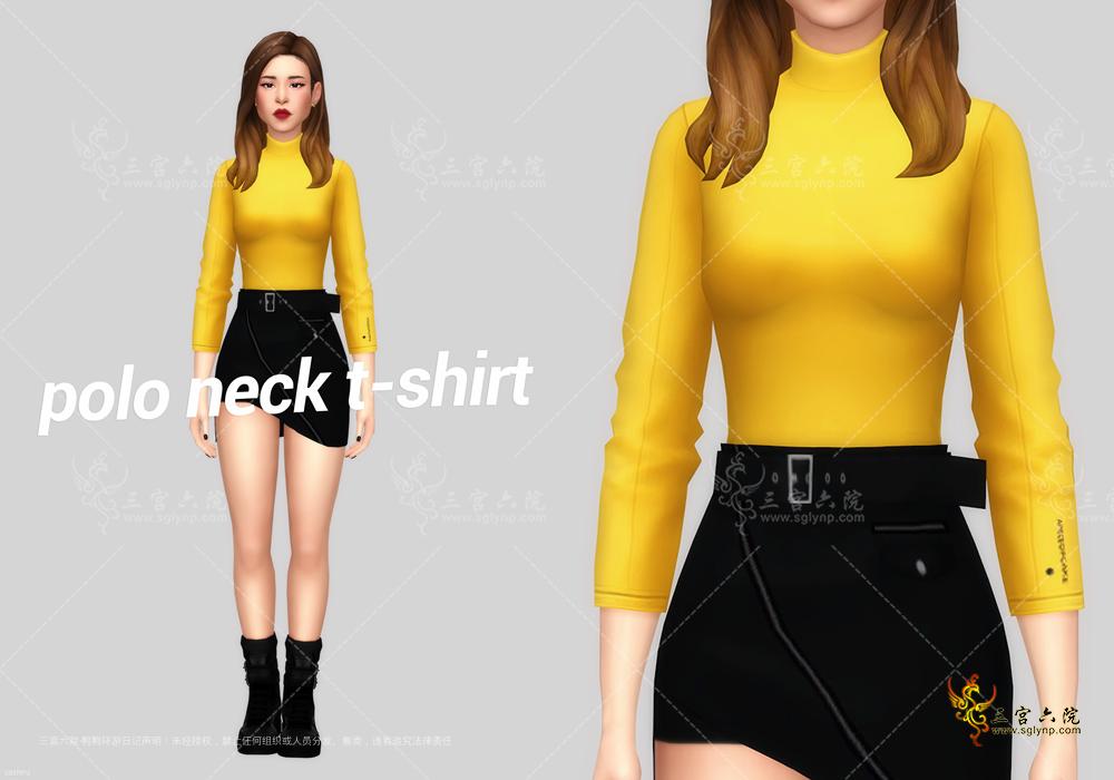 Basic Polo Neck T-Shirts7.png
