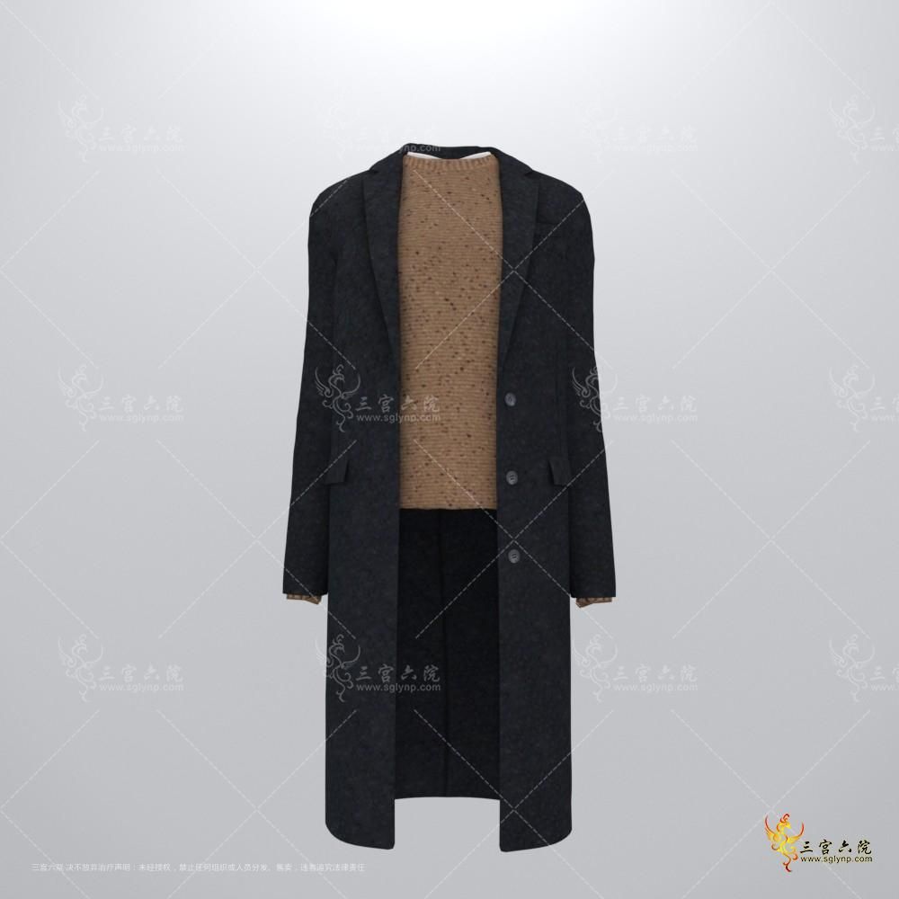 Gray Patch Wool Blend Coat.png