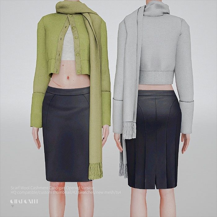 [CHARONLEE]2025-018-Scarf Wool Cashmere Cardigan Opened Version01.png