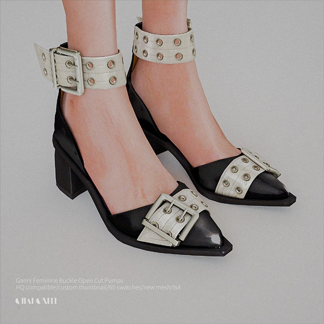 [CHARONLEE]2025-016-Ganni Feminine Buckle Open Cut Pumps01.png