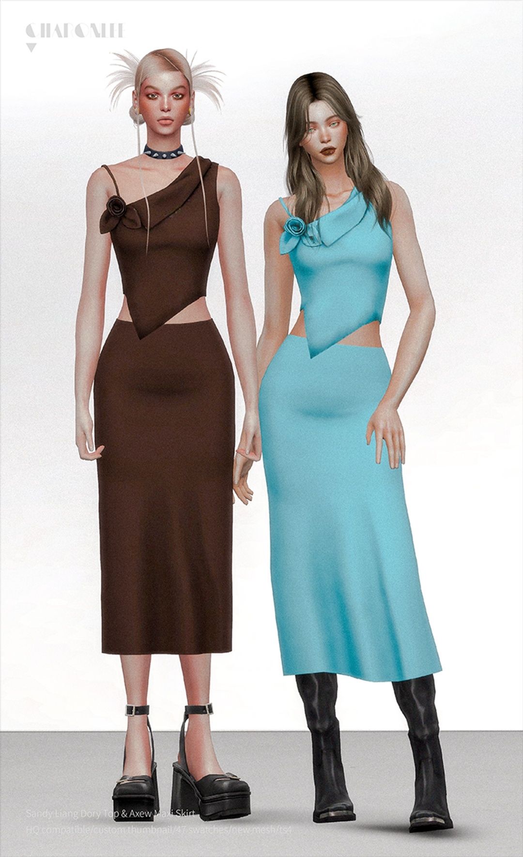 [CHARONLEE]2025-015-Sandy Liang Dory Top &amp; Axew Maxi Skirt02.png
