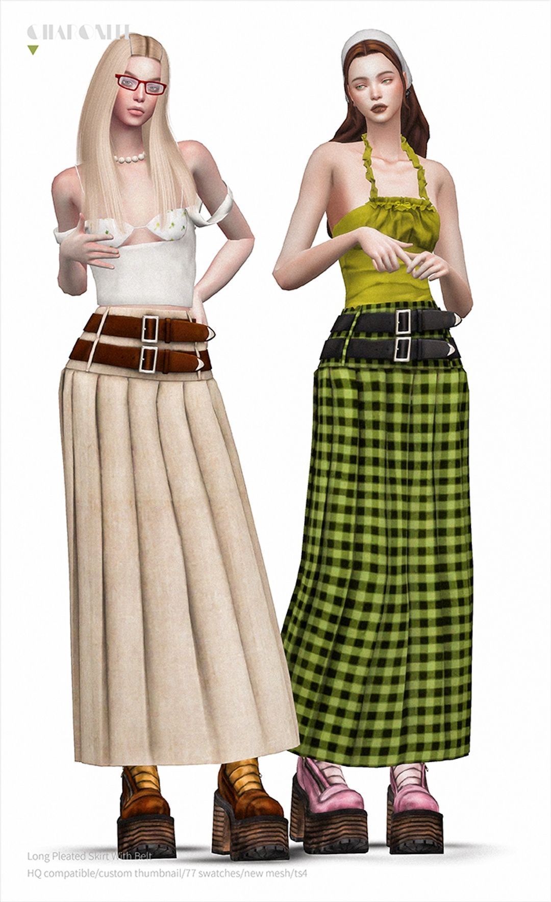 [CHARONLEE]2025-004-Long Pleated Skirt With Belt02.png