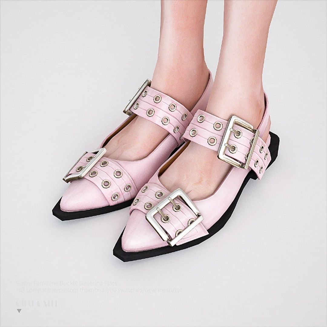 [CHARONLEE]2024-034-Ganni Feminine Buckle Ballerina Flats01.png