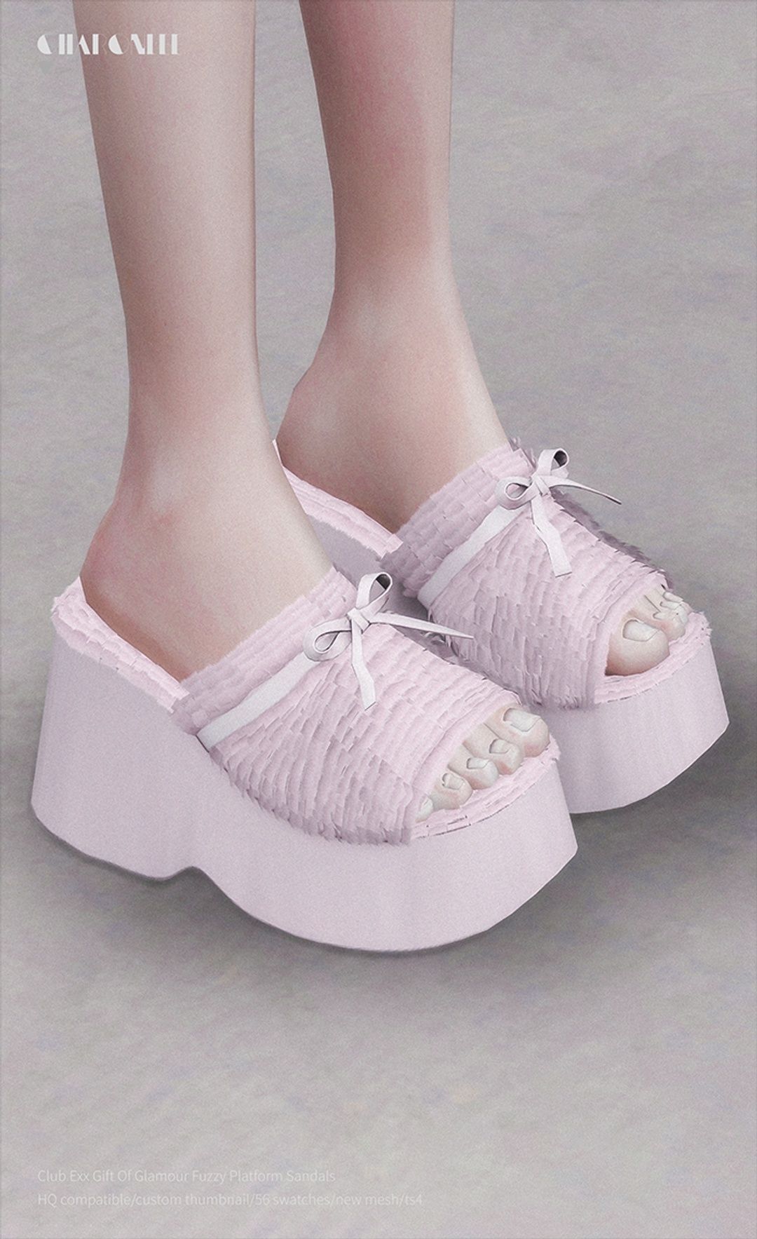 [CHARONLEE]2023-053-Club Exx Gift Of Glamour Fuzzy Platform Sandals02.png