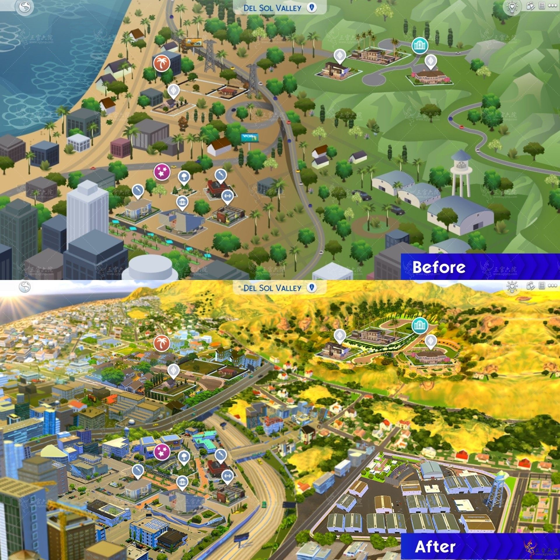 [20th Century Plumbob]全地图(30)美化搬运 - 模拟人生4分享 - 三宫六院 - 模拟人生|模拟人生3|模拟人生4 ...